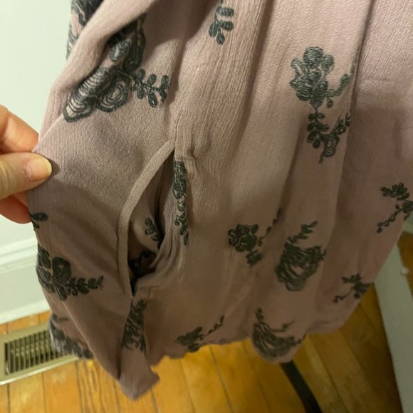 Free People Small Elderberry Embroidered Austin Mini Swing Dress - Picture 6 of 9